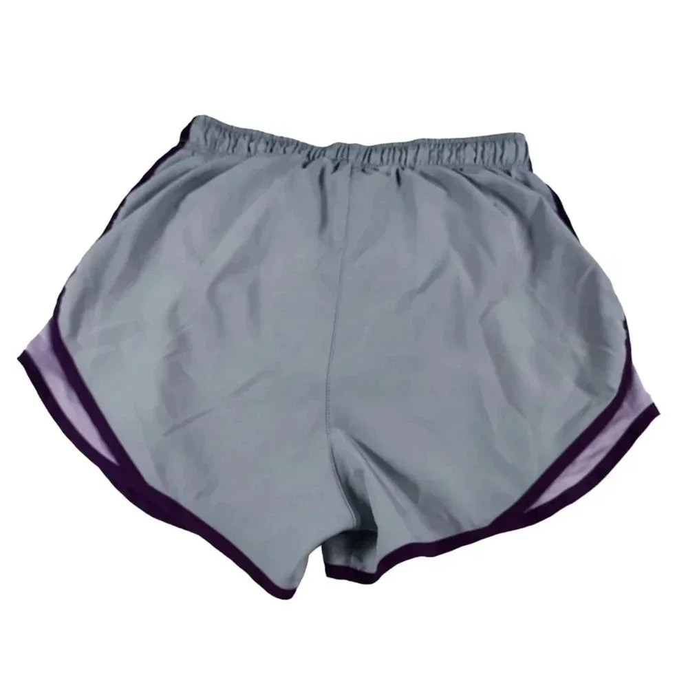 Nike Dri-Fit Grey & Purple Running Womens Shorts Small Integrated Underwear - Picture 5 of 10